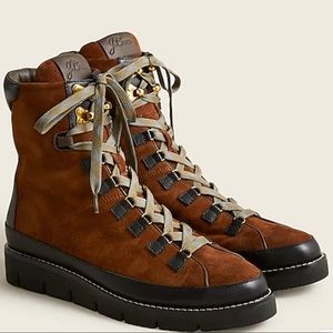 Elsa lace-up boots in suede from J. Crew